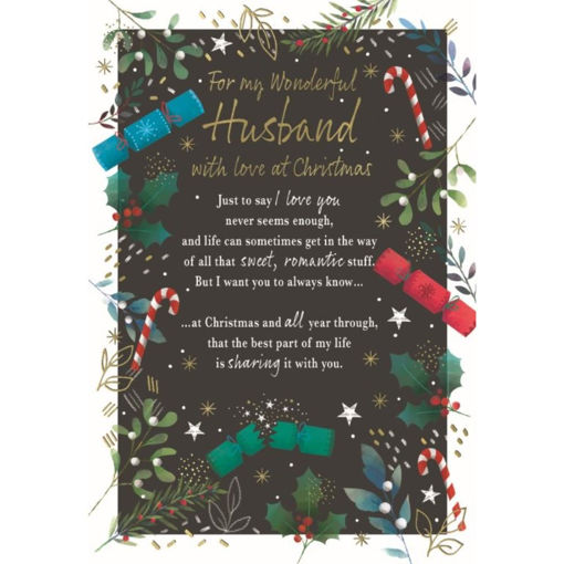 Picture of FOR MY WONDERFUL HUSBAND CHRISTMAS CARD